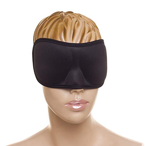 Image of Hiver 100% Silk Eye Mask, Super Smooth Sleep Mask and Blind Fold Eye Shade(Black) (Blue)