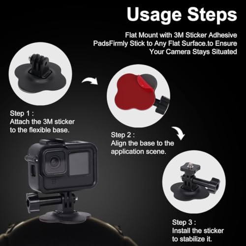 Image of SHOPEE Helmet Flexible Adhesive Mount Sticky Accessory for Insta360 Go Pro | 3M Curved Attachment for Go Pro Hero Max Mission Insta 360 X5 X4 X3 X2 ONE Osmo AKASO Action Cameras