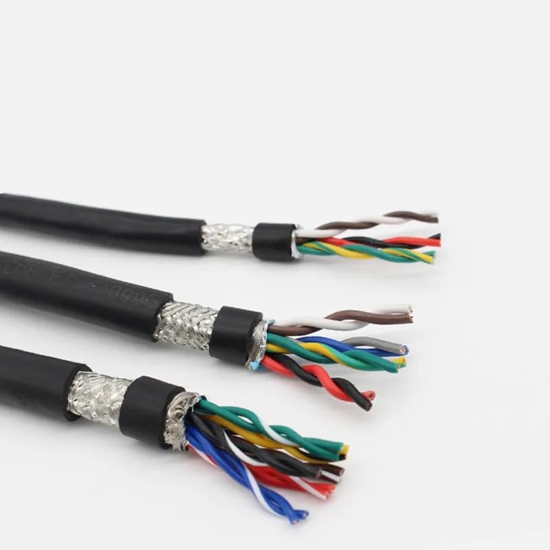 Cable blindado de par trenzado 2 4 6 8 10 12 núcleos 20 22 18 26 24awg 5 M cable de control suave de señal de comunicación de núcleo de cobre puro de PVC(5 meters price,14 CORES_20 AWG 0.5MM)