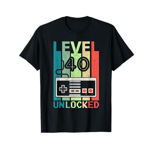 Level 40 Unlocked Shirt Video Gamer 40th Birthday Gifts Tee T-Shirt