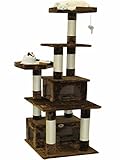Go Pet Club Cat Condo, 67-Inch, Brown