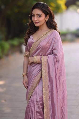 Image of Women's Designer Bollywood Soft Georgette Heavy Embroidery Sequins Work Sarees For Wedding With Blouse Piece