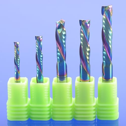 Trvoxviq Spiral Router Bits CNC End Mill, 6mm Shank Up Down Cut Compression Bit with DLC Coating, Durable Tungsten Steel CNC Bits Milling Cutter Tools for Woodworking Engraving Grooving(6x25mm, 2PCS) - Image 8