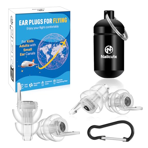 Ohrstöpsel Kinder (ab 6 J.) - 2 Paar Wiederverwendbarer Gehörschutz Kinder und kleine Gehörgänge, Weiche Ohrenstöpsel lärmschutz für Flugzeug, Konzentration, Konzerte, Angst, Schule, Freizeit, 25 dB