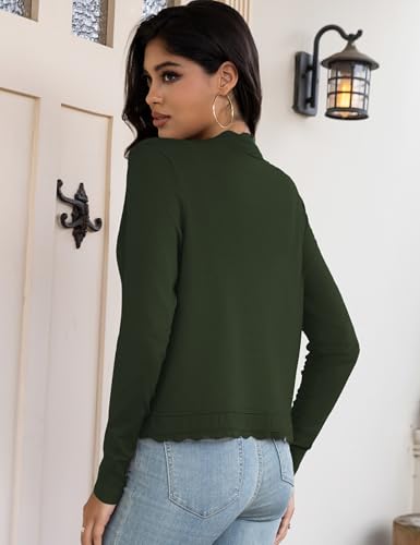 Image of OmicGot Women's Long Sleeve Cardigan Sweaters Open Front Cropped Bolero Shrugs for Dresses S-XL