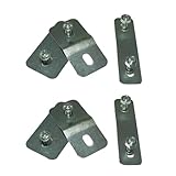 PZRT 2 Sets Bicycle Basket Mounting Fittings Basket Iron Spacer Long Holes with Screws and Nuts for Mounting Bicycle Rack Iron Basket Bracket Mounting Adapter