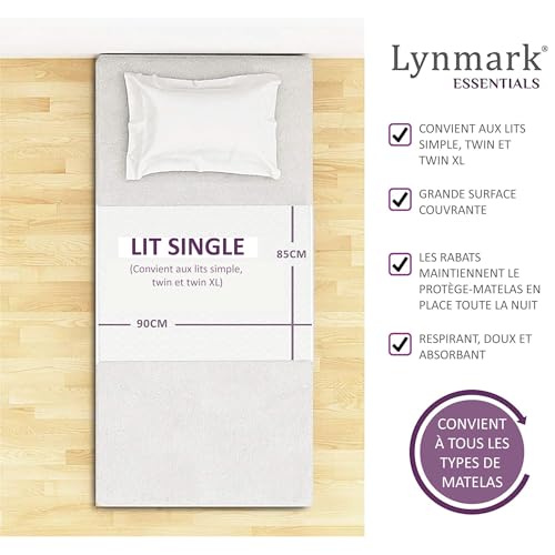 Protection matelas coton imperméable blanc haut de gamme - 3
