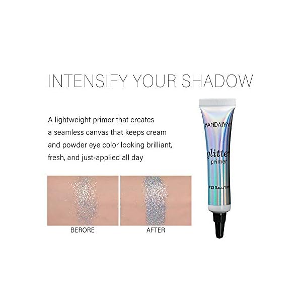 BELLESKY-Glitter-Eyeshadow-Primer-Gel-Waterproof-Smudgeproof-Eye-Primer-Base-Glue-Long-lasting-Professional-Eye-Shadow-Primer-Base-for-Eyes-Body-Face-Lip-2-PCS-10-ml MAEPEOR Cosmetic Glitter Glue Long Lasting Makeup Glitter Primer Gel Waterproof & Smudgeproof Primer Base Glue for Body Eyes Face Lip with Glitter, Body Jewels, Rhinestones (2 PCS, 10 ml)
