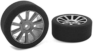Corally 14700-35 Attack Foam Tires, for 1/10 GP Touring, 35 Shore, 26mm Front, Carbon Rims