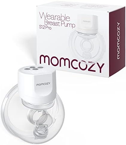 Momcozy Elektryczny zestaw głośnomówiący do mleka S12 Pro, pompa głośnomówiąca z wygodnym paskiem podwójnie uszczelniającym, 3 tryby i 9 poziomów przenośna elektryczna pompa do karmienia, 24 mm