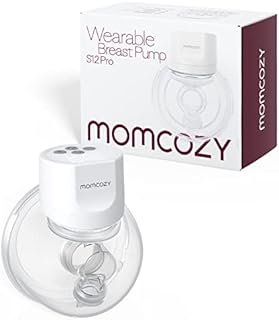Momcozy Elektryczny zestaw głośnomówiący do mleka S12 Pro, pompa głośnomówiąca z wygodnym paskiem podwójnie uszczelniającym, 3 tryby i 9 poziomów przenośna elektryczna pompa do karmienia, 24 mm