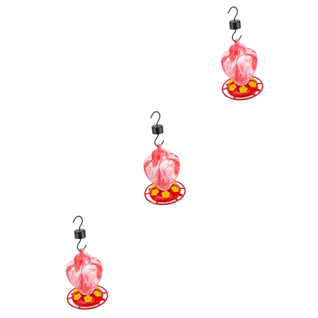 YARNOW 3 Pièces mangeoire pour perroquets Bird Feeder mangeoires pour Oiseaux Accessoire Oiseaux extérieur Corbeau à Pigeon Fournitures pour Le Fer