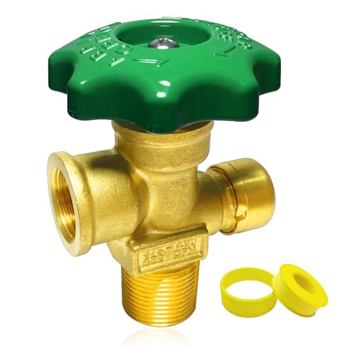 23E001 Propane Leak May Cause Fire - 2021-2022 Adventurer 19RD, 23RB, & 24DS Truck Bed Campers 4 Propane Tank Valve,100LB Propane Vapor Tank Service Valve Coupler,Tank Service Valve with Automatic Bleeder Valve/POL Connection/3/4 Male NPT/Heavy Handle for Grill,RV,Fryer,Outdoor Propane Setups.