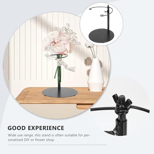 Base stable pour fleurs en fer robuste et support de bouquet chic