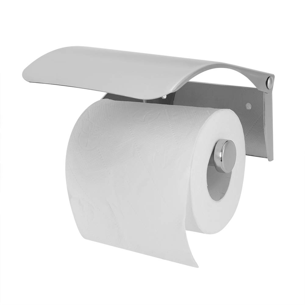 Porte-rouleau Toilette Mural Acier Inox 304 – Sans Perçage – Support Papier + Serviette – 16x8,5x4,5 Cm