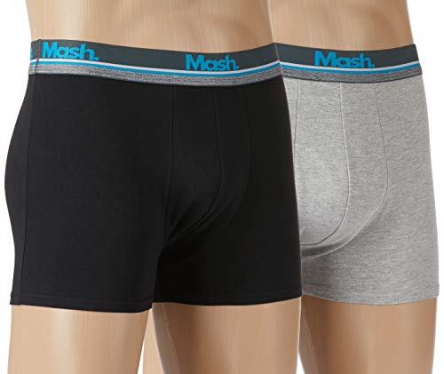 Mash - Cueca Boxer 110.27, Masculino, Cinza Mescla Claro/Preto, G