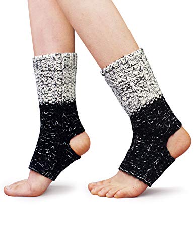 VERO MONTE 4 Pairs Knit Toeless Yoga Socks Warm - Short Leg Warmers Boot Cuffs