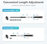 AMVR Realistic VR Golf Club Attachment Compatible with Meta/Oculus Q3S/Q3 , Adjustable Length , 80 Degree Keep Tracking , Non-Slip VR Handle Grip for Golf +(for Right Controller)