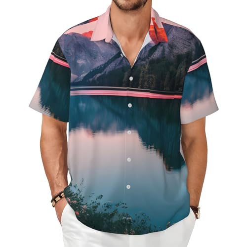 Chemise à manches courtes style vacances idéale pour le bureau en été et l'usage quotidien