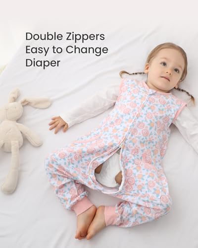 Image of HOMEAL Sleep Sack with Legs 2t-3t,Toddler Light Wearable Blanket Baby, Sleep Sack Baby for Early Walkers