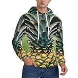 Design fonctionnel : ce sweat à capuche en polaire imprimé ananas pour homme dispose d'une poche kangourou à l'avant pour ranger de petits articles, et des poignets et un ourlet élastiques pour un ajustement parfait et sécurisé.