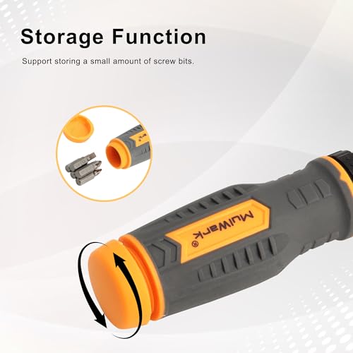 MULWARK 77 Piece Magnetic Ratcheting Screwdriver Bit Set with Case - Image 8