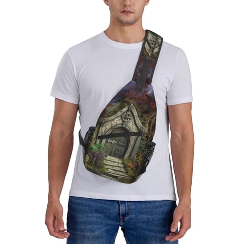 Bolso cruzado para hombre tipo sling negro urbano miniatura 7