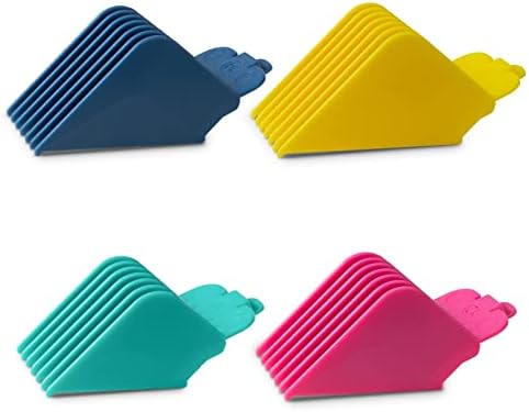 4 Professional Extra Long Hair Clipper Guards Cutting Guides Fits for Most Wahl Clippers, Color Coded Clipper Combs Replacement - 1.25", 1.5", 1.75" & 2" (#10, 12, 14, 16）