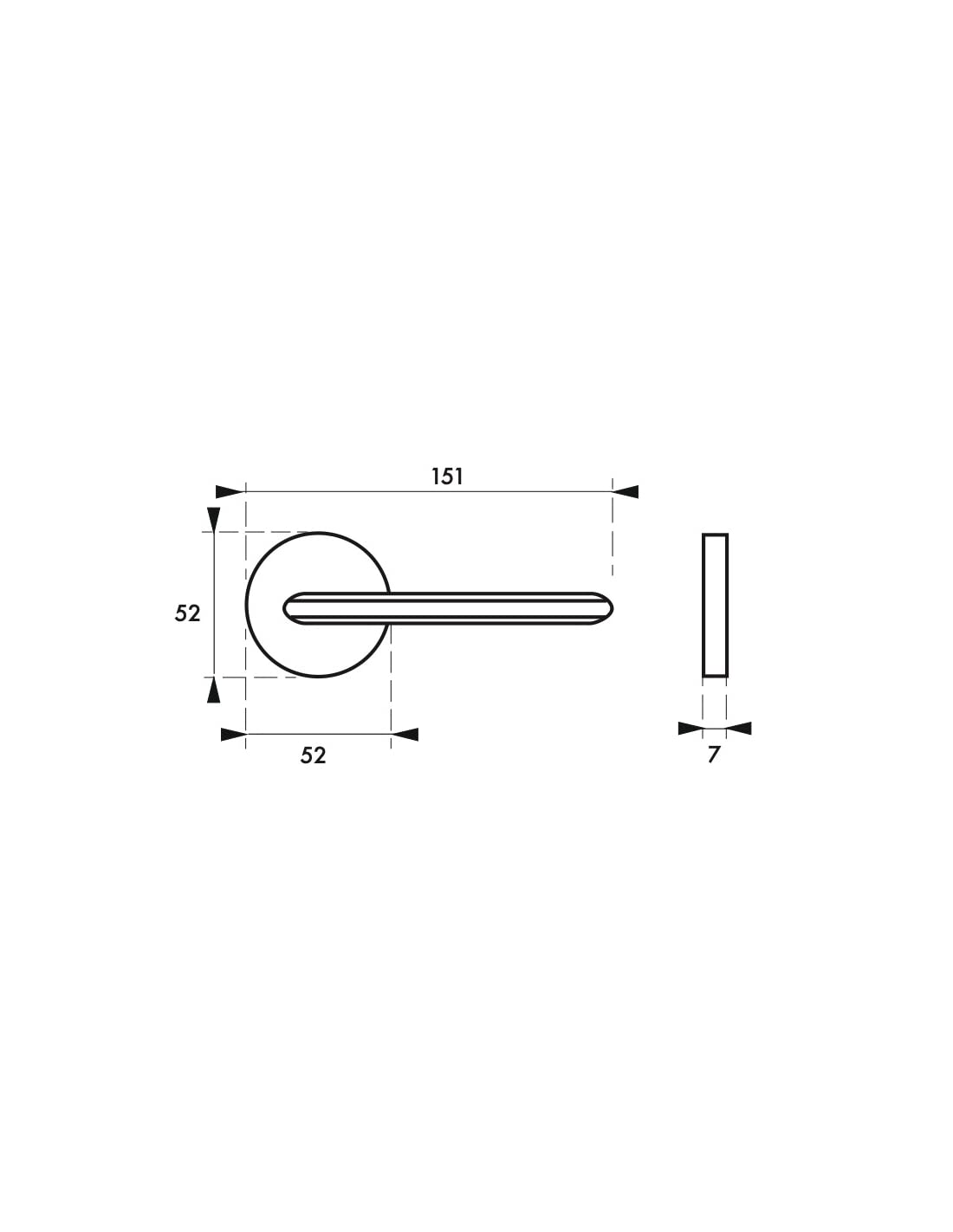 Manilla THIRARD Boston de níquel satinado para puertas interiores - Palancas de aleación - Tornillos de fijación ocultos - Eje de acero de 7 mm - Muelle de retorno