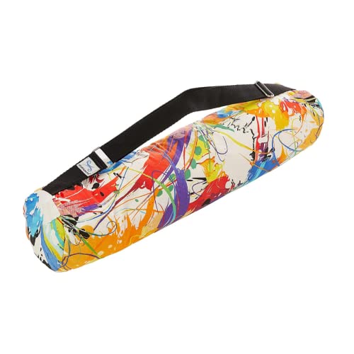 Bolsa para Tapete de Yoga Estampada com Alça Ajustável - Porta Mat - Durável e Resistente- Aquarela