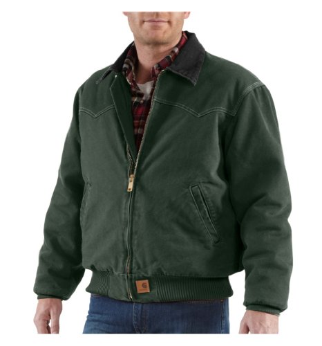 Carhartt Men's Quilted Flannel Lined Sandstone Santa Fe Jacket
