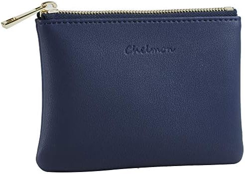 Vegan Leather Coin Purse Pouch Change Purse With Zipper For Men Women