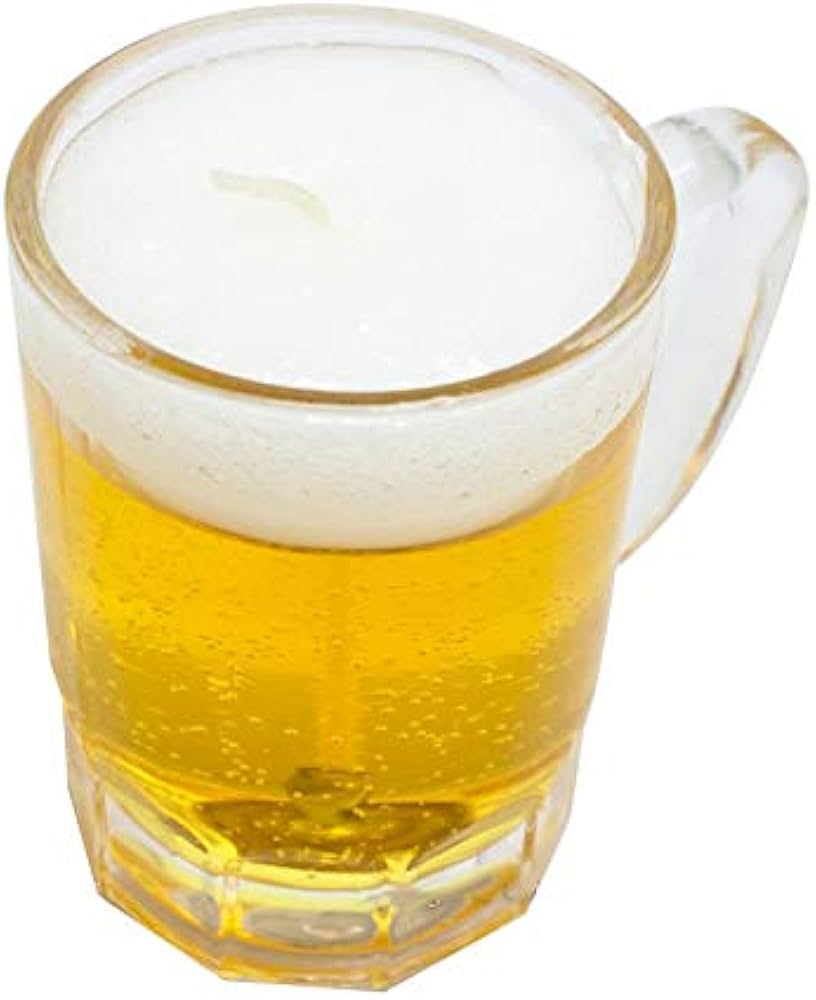 生ビール・ジョッキロウソク　大 Amazon｜【本物そっくり】ローソク 生ビール ジョッキ ろうそく 故人の