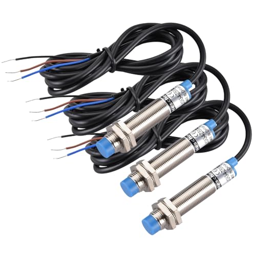 Heschen M12 Inductive Proximity Sensor Switch, Non-shield Type, LJ12A3-4-Z/BX, Detector 4mm, 10-30VDC 200mA, NPN Normally Open(NO), 3 Wire (3)