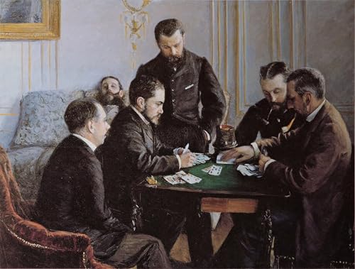 Tableaux Gustave Caillebotte impression sur toile premium La Fête de Bésigue 60x90