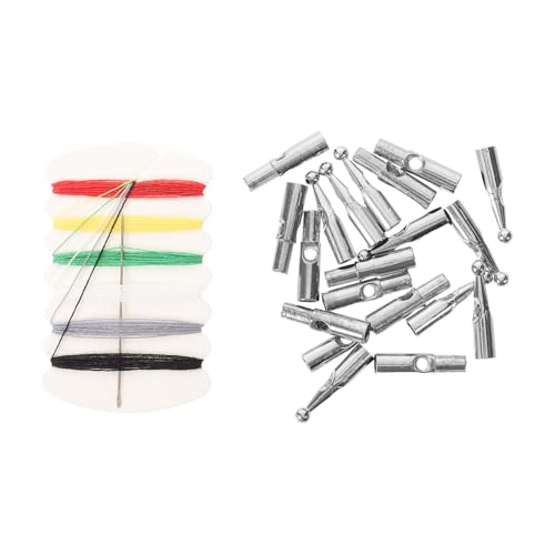 BESPORTBLE 10 Stück Metall Regenschirm Endkappen und Perlen Ersatzteile für Umgekehrte Taschenschirme Silberne Reparaturspitzen mit 36mm Bohrung Zubehör für Faltbare Reise Regenschirme