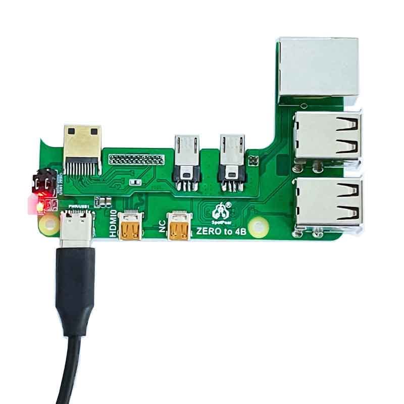 Hub USB et Ethernet RJ45 pour Raspberry Pi Zero 2 W conversion format 4B - 5