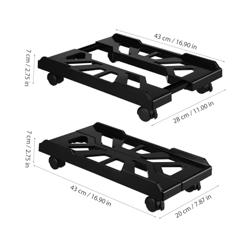 Soporte ajustable para torre de PC NUOBESTY con ruedas bloqueables, diseño telescópico para distintos gabinetes, ideal para gaming y oficina miniatura 2