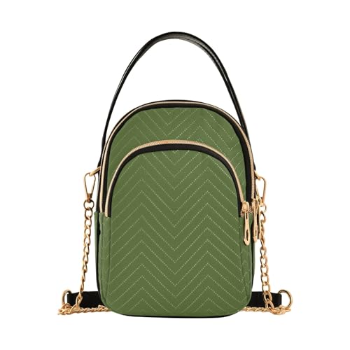 Dark Olive Green Womens Shoulder Bags Quilted Purses for Women