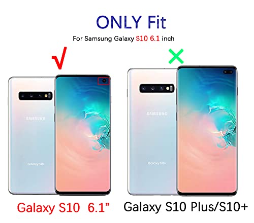 Image of Case for Galaxy S10,Ultra-Slim Thin 3-in-1 Hard PC Case Cover 360 Degree Full Body Protective Cover Compatible with Samsung Galaxy S10 Case 6.1 inch (Black)