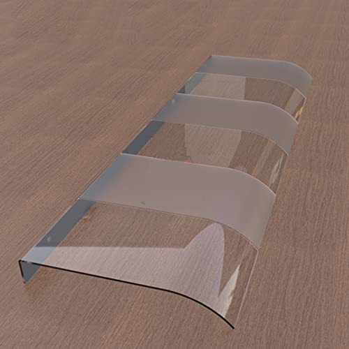 Auvent de porte en polycarbonate transparent de style arc pour terrasse et jardin