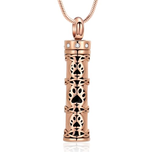 Collier urne chien pour cendres acier inoxydable étanche homme femme