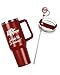 Culture Fly Dr Pepper 30-oz Stainless Steel Tumbler Cup Set with Handle Straw Cover Topper Retro Logo Keychain Insulated Travel Mug