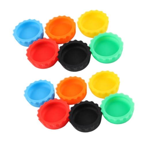 Kisangel 24個爬虫類食品給餌器ボウル 広縁安定設計 シリコーン製 小動物用浅型給餌カップ トカゲ カメ対応 ペットフードフィーダー ビアードドラゴン用水皿