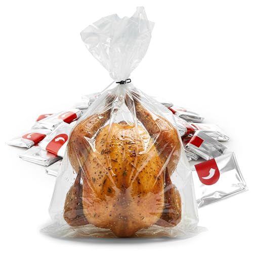 Bolsas Horno 50, Bolsas para usar en el Horno, Bolsas de Asar Pavo, Pollo, Carne, Verduras, Pollo. Bolsa para Horno Asar Pescado, Bolsas para Papillote, Bolsas de Horno Cocinar. Receta QR