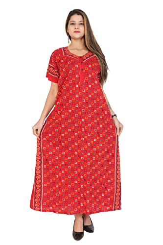 Image of Women's Cotton Solid Maxi Nighty