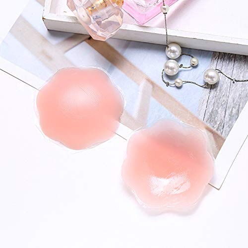 Zittop 1 Pair Reusable Petal Adhesive Silicone Nipple Cover Breast Pad #TOP2