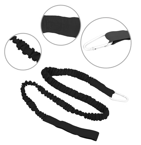 DEIHAALEN 55 Inch(140cm) Stretchable Kayak Paddle Leash, Kayak Rod Leash, Stretchable Coiled Lanyard Leash Kayak Accessories, Paddle Holder Tool Lanyard for Kayak and SUP Paddles