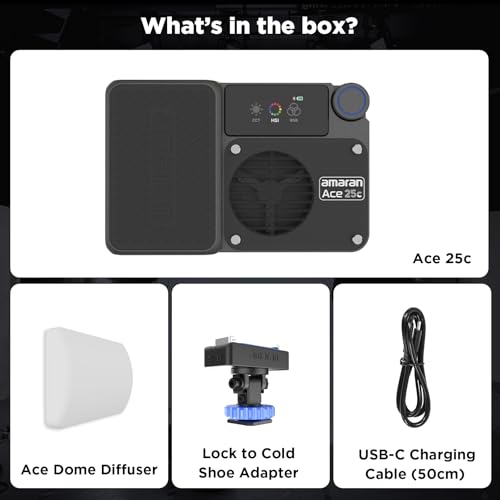 Image of Amaran Ace 25c RGBWW LED Video Light Pocket Creator Light