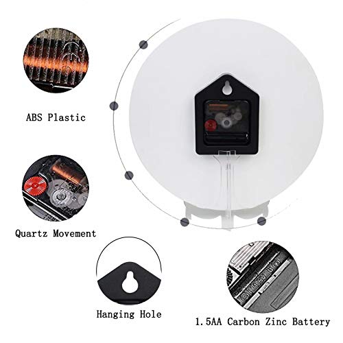 Pfrewn Autumn Pumpkin Maple Lraf Wall Clock Silent Non Ticking Fall Harvest Clocks Battery Operated Vintage Desk Clock 10 Inch Quartz Analog Quiet Bedroom Living Room Home Decor thumb #5